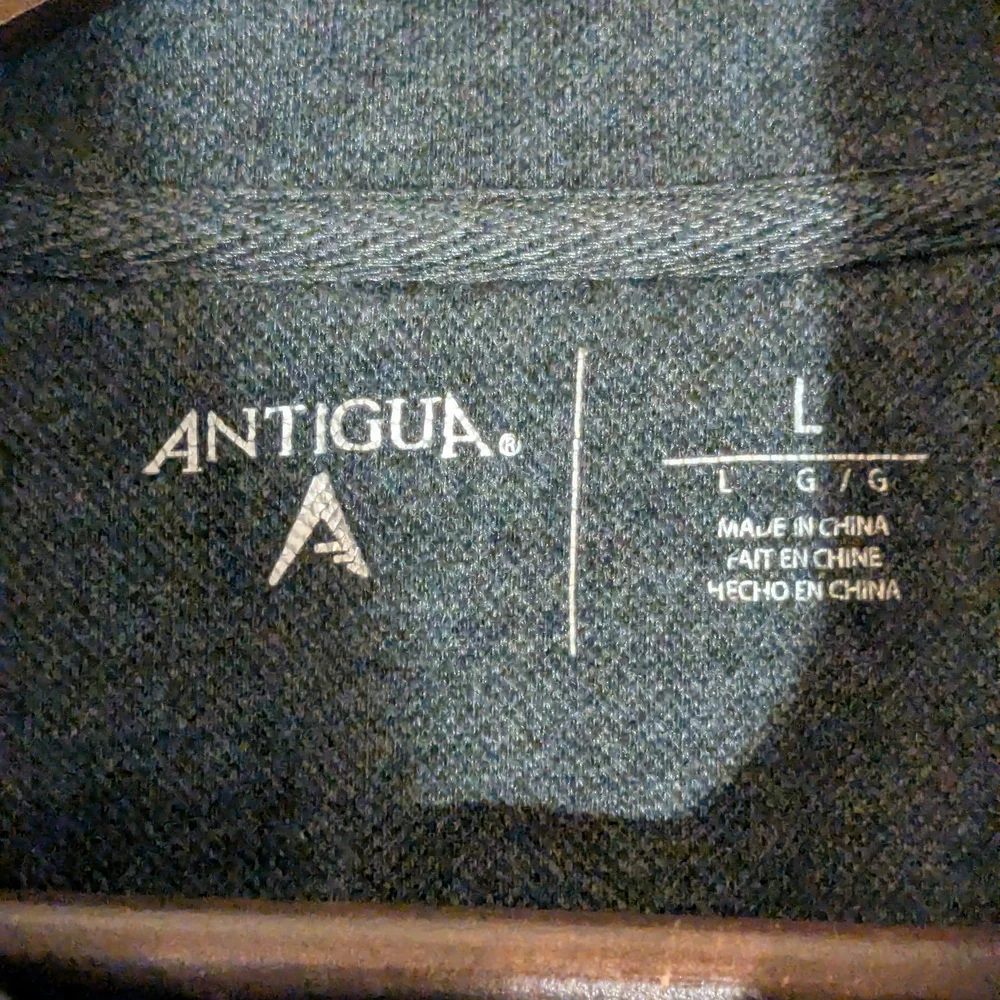 Antigua Men’s Quarter-Zip Pullover Charcoal Gray